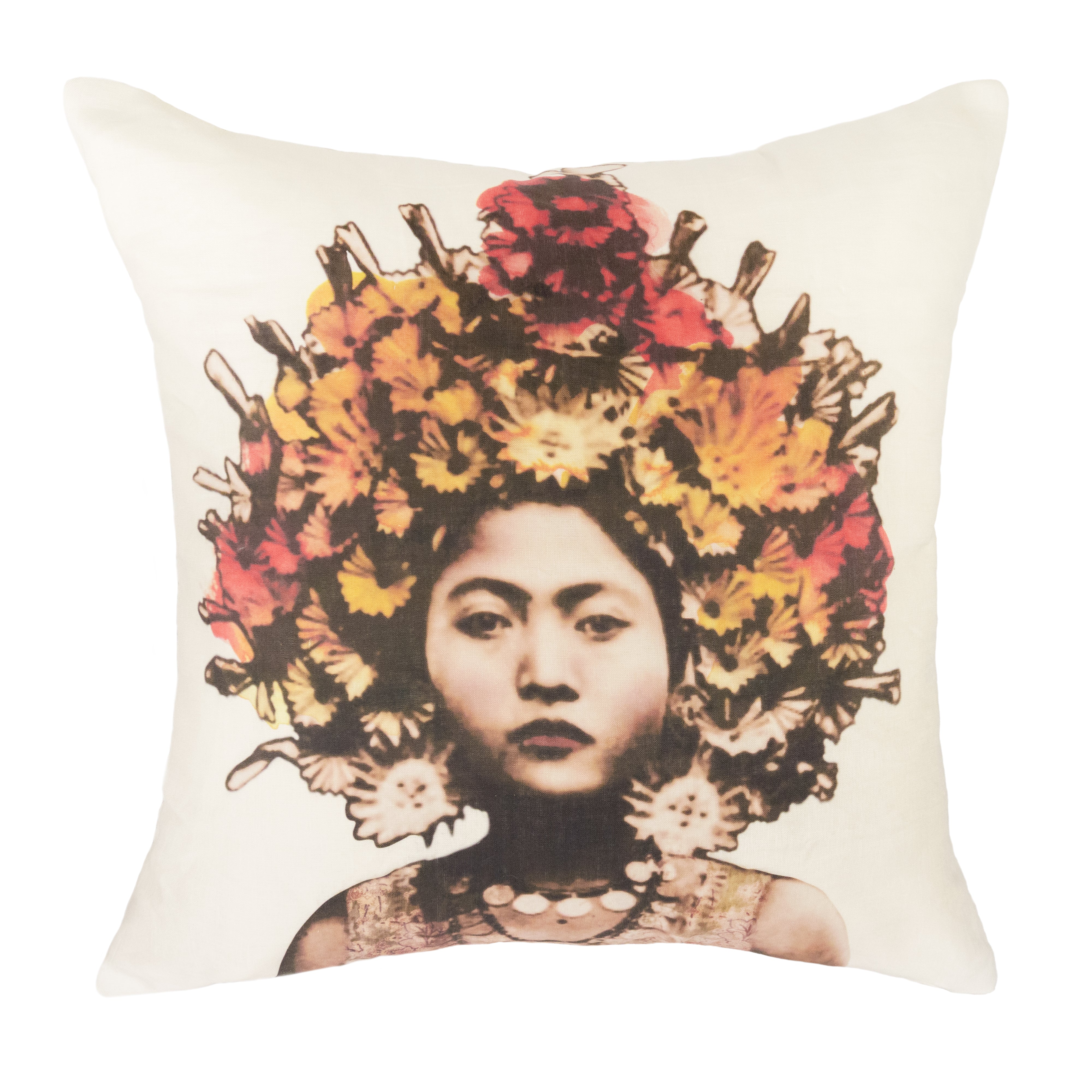 Cushion - Rust Balinese Dancer