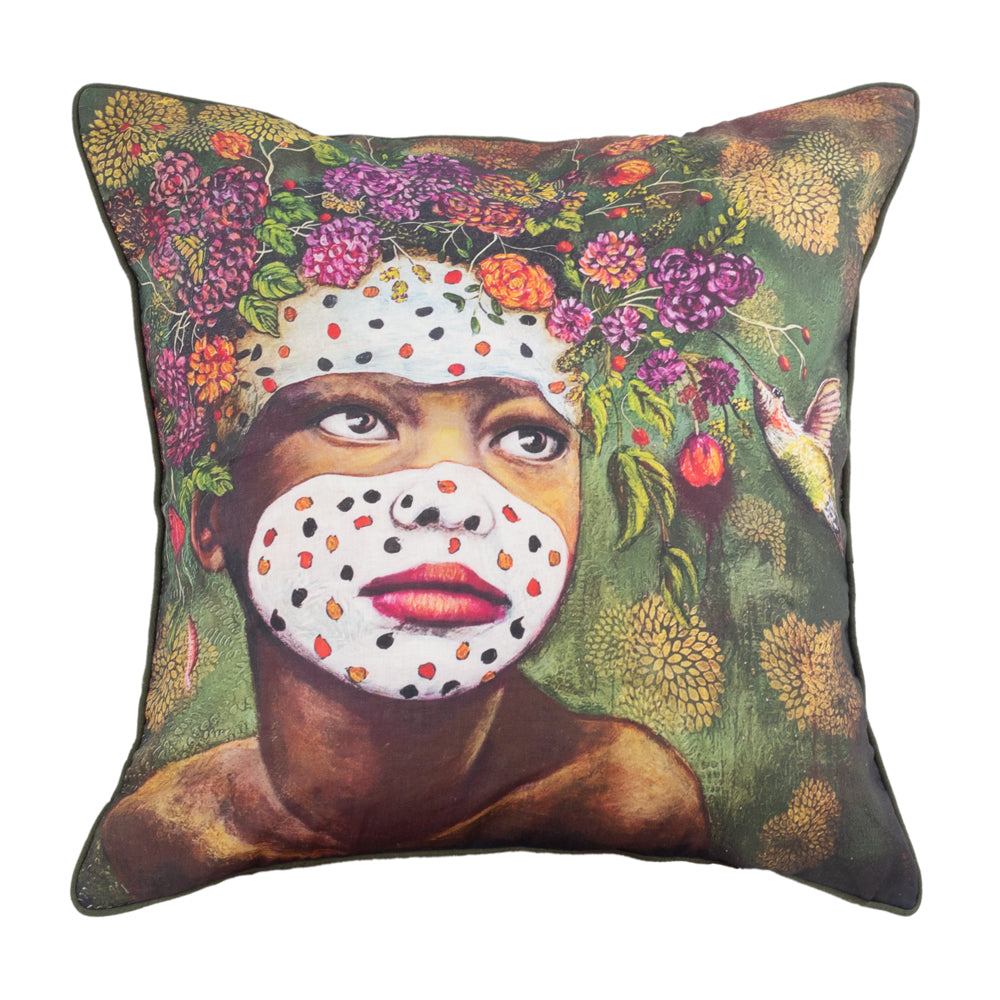 Cushion Abraham with Hummingbird - 55 x 55 cm