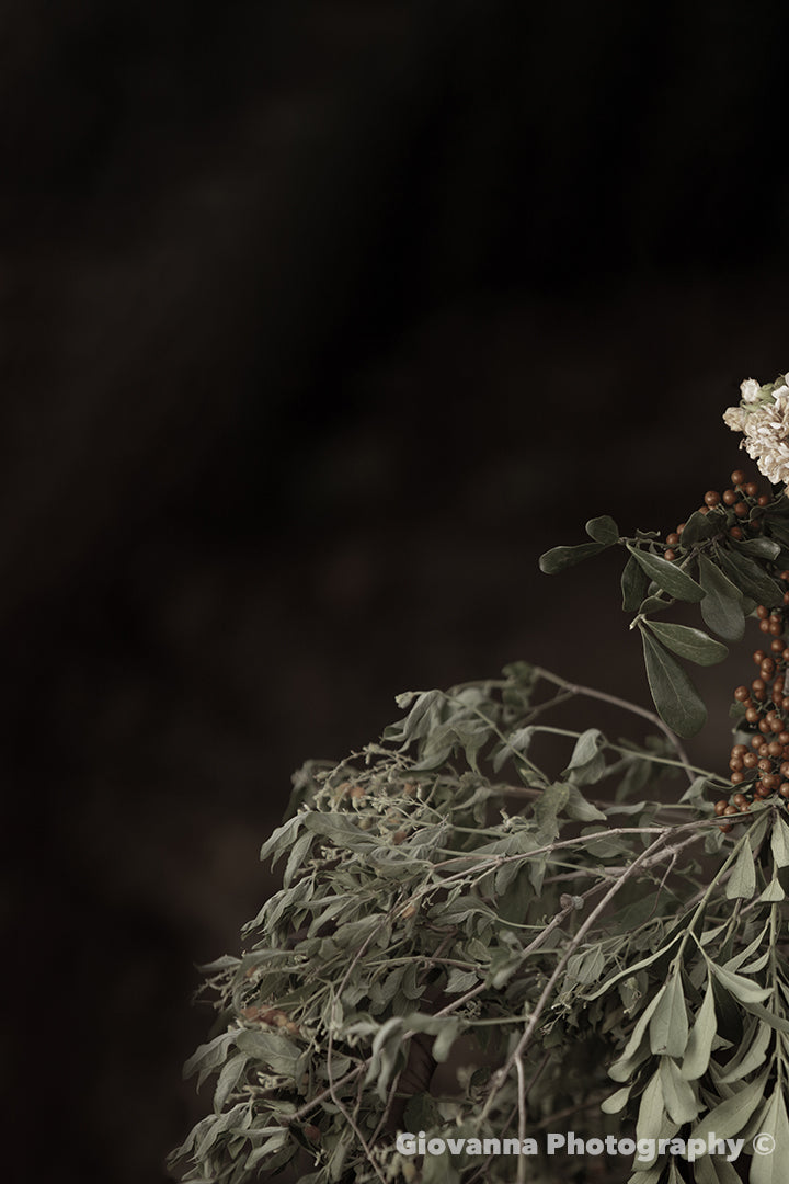 Beads, Leaves and Flowers - Left