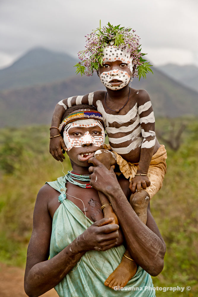 CAMILLE & ABRAHAM - Mother and son from The Suri tribe
