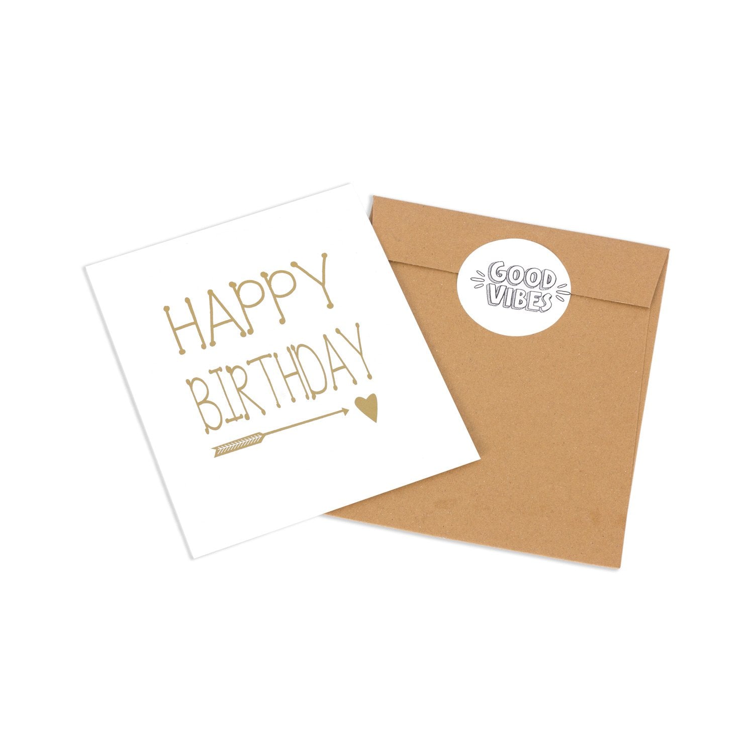 Cards - Happy Birthday - Gold Arrow