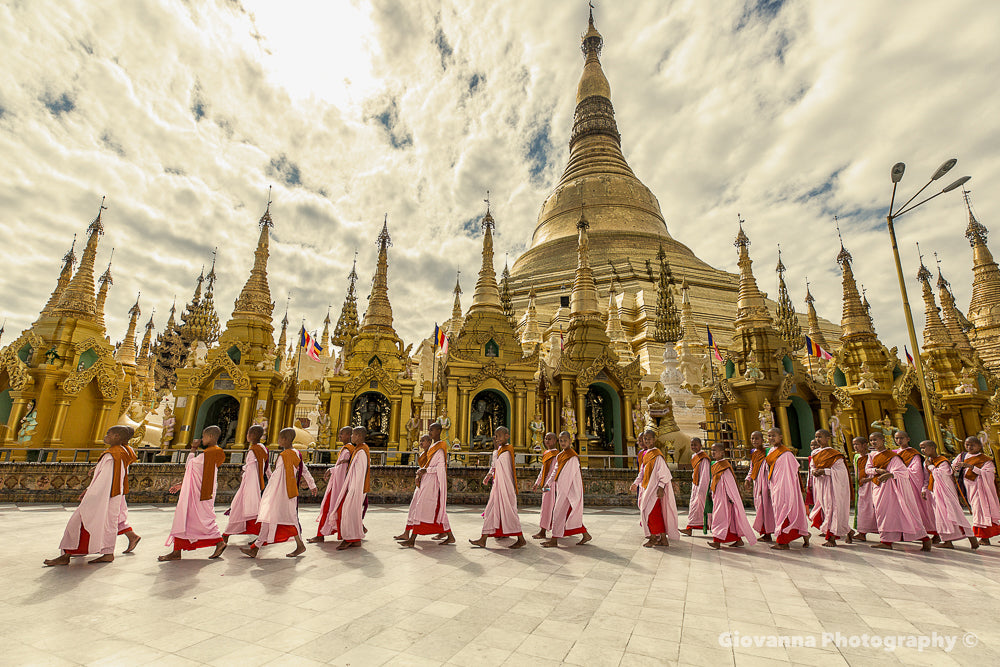 Nuns at Shwedagon Pagoda