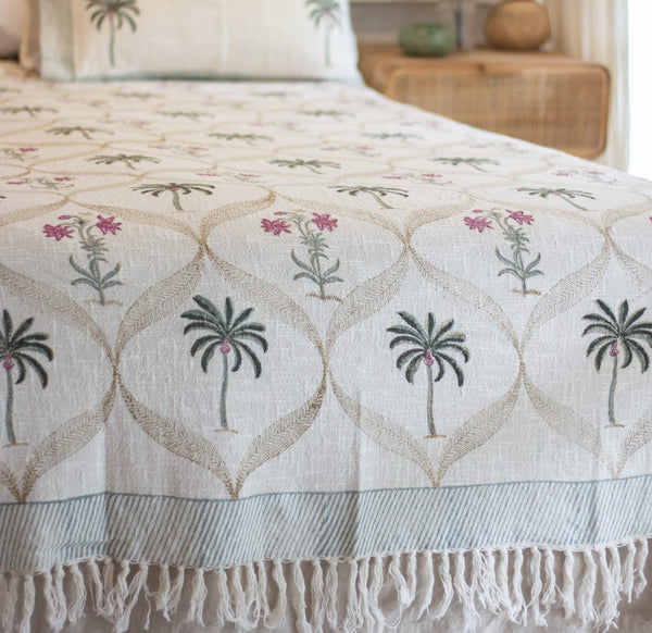 Shimla Palm Tree Bed Cover