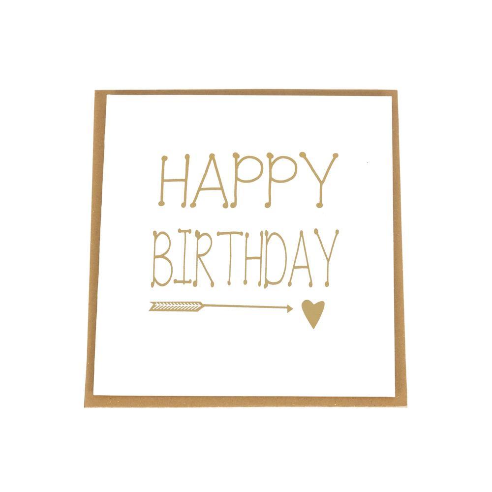 Cards - Happy Birthday - Gold Arrow