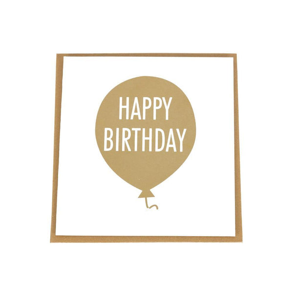 Cards - Happy Birthday - Gold Baloon