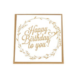 Cards - Happy Birthday - Gold Leaf