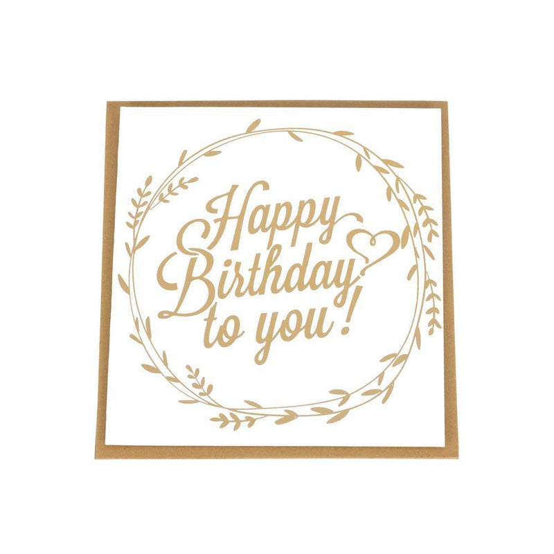 Cards - Happy Birthday - Gold Leaf