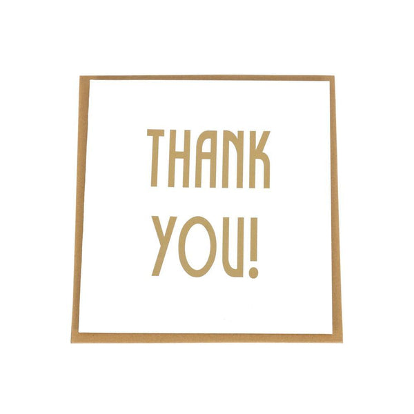 Cards - Thank You - Gold