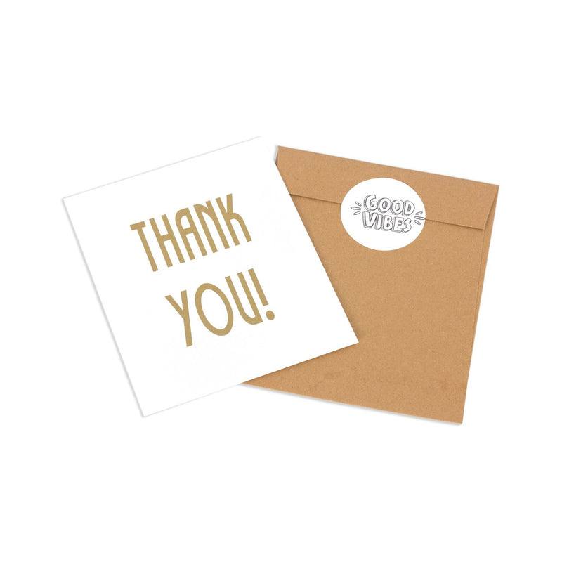 Cards - Thank You - Gold