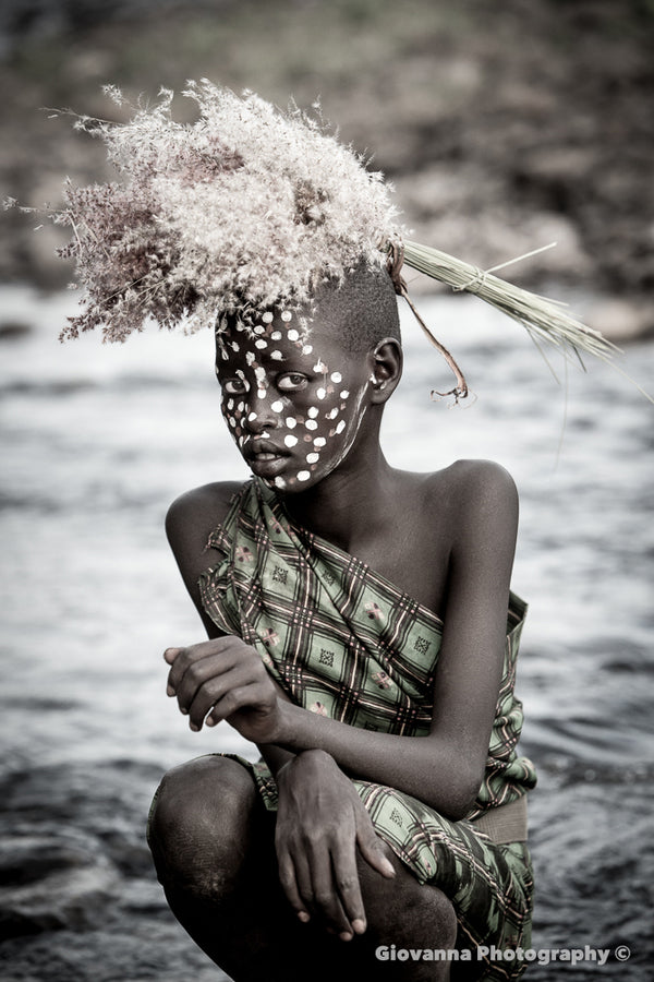 DARLENE - Young girl from The Suri tribe by The Omo river