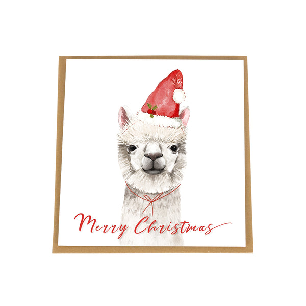 Card - Merry Christmas Llama