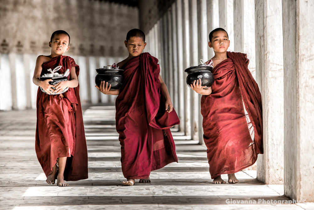 Monks with Alm Bowls