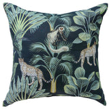 Cushion - Black Jungle Leopard